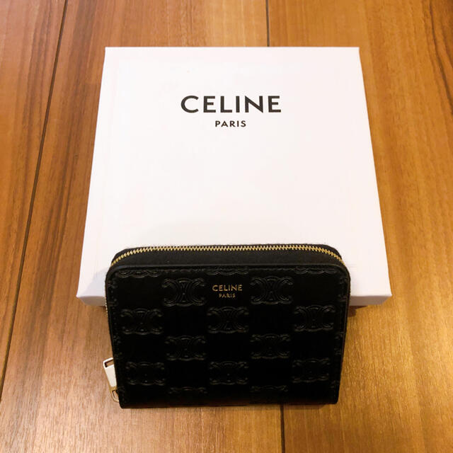 celine(セリーヌ)の♡ セリーヌ ♡  コンパクトジップウォレット  エンボスドスムースカーフスキン レディースのファッション小物(財布)の商品写真