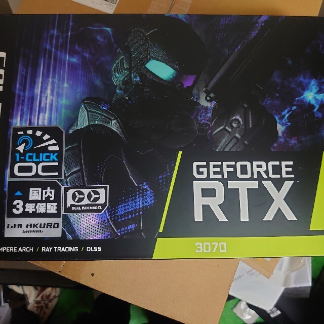 玄人志向　GALAKURO　NVIDIA GEFORCE RTX 3070◯RoHS