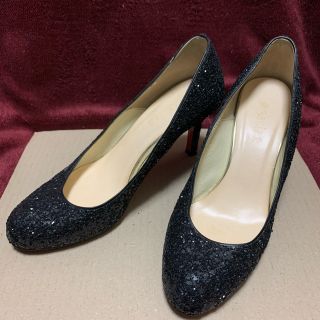 クリスチャンルブタン(Christian Louboutin)のcarinoモードエジャコモカリーノ★レッドソールグリッターパンプス(ハイヒール/パンプス)