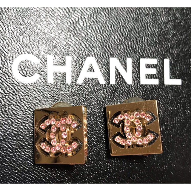 CHANEL シャネル ピンクストーン キラキライヤリング 【送料無料/新品