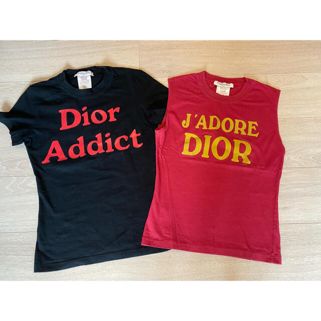 Christian Dior(クリスチャンディオール)のTシャツ2枚セット　正規品 レディースのトップス(Tシャツ(半袖/袖なし))の商品写真