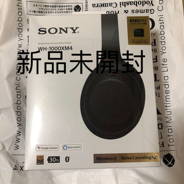 【新品未開封】ＳＯＮＹ　ソニー　ヘッドホン　ＷＨ−１０００ＸＭ４ＢＭ　ブラック