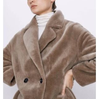 美品】ZARA(ザラ) / フェイクファーロングコート(M)-