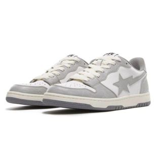 アベイシングエイプ(A BATHING APE)のBAPE COURT STA LOW GREY US8 26cm(スニーカー)