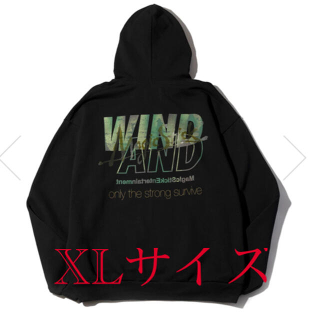 magic stick-wind and sea logo hoodieパーカー