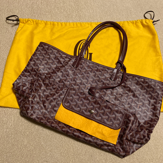 新しいエルメス GOYARD (ボルドー) 美品 ゴヤール サンルイ PM