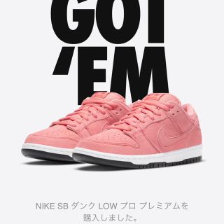 ナイキ(NIKE)のNIKE SB DUNK LOW （27cm）PINK  pig ダンク　ピンク(スニーカー)