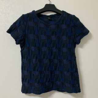 ワイズ(Y's)のY's ワイズ　ヨウジヤマモト　ブロックチェック　生地切替　カットソー　Tシャツ(カットソー(半袖/袖なし))