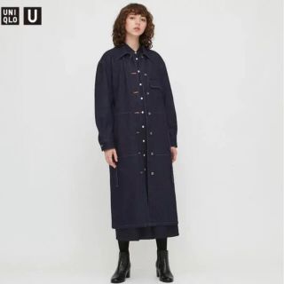 ユニクロ(UNIQLO)のUNIQLO ユニクロ　デニムシャツコート　Lサイズ(トレンチコート)