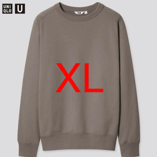 メンズUNIQLO U ワイドフィットスウェットシャツ　XL カーキ