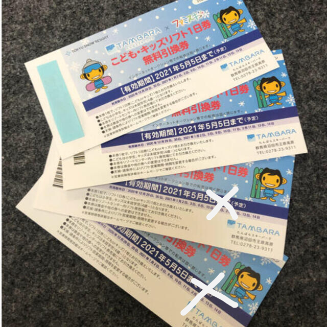 ポケットいっぱい 最終お値引き!たんばらスキーパーク こどもリフト1 ...