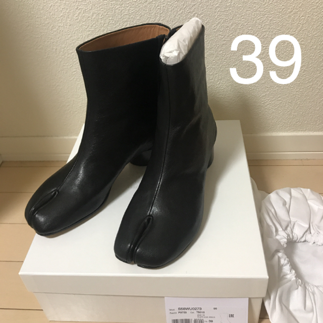 Maison Margiela ブラック ビンテージ ロー ヒール 足袋 ブーツ