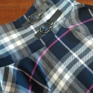 バーバリー(BURBERRY)のバーバリー ロンドン⭐️チェックフレア スカート 120 黒(スカート)