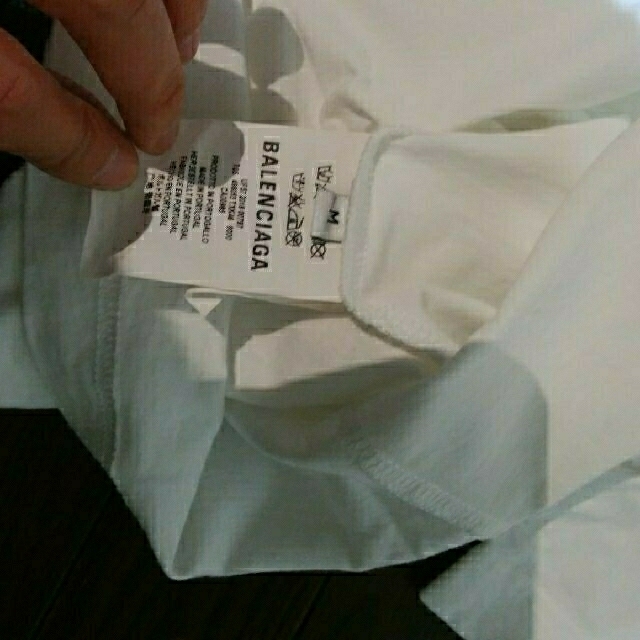 Balenciaga(バレンシアガ)のバレンシアガ Tシャツ サイズ M 白 スタンプロゴ メンズのトップス(Tシャツ/カットソー(半袖/袖なし))の商品写真