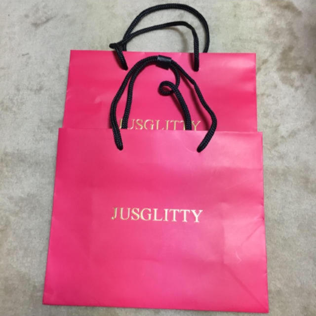 JUSGLITTY(ジャスグリッティー)のJUSGLITTY♡ショッパー レディースのバッグ(ショップ袋)の商品写真