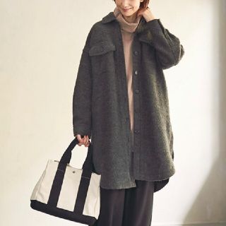 シマムラ(しまむら)のしまむらSEASON REASONグレーウールシャツＬシーズンリーズン(シャツ/ブラウス(長袖/七分))