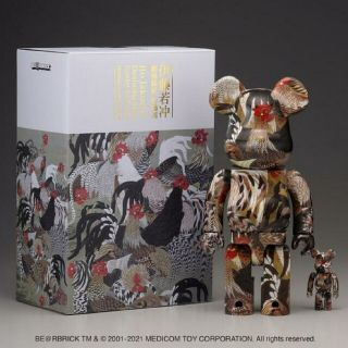 メディコムトイ(MEDICOM TOY)のBE@RBRICK 伊藤若冲「群鶏図」100％ & 400％(その他)