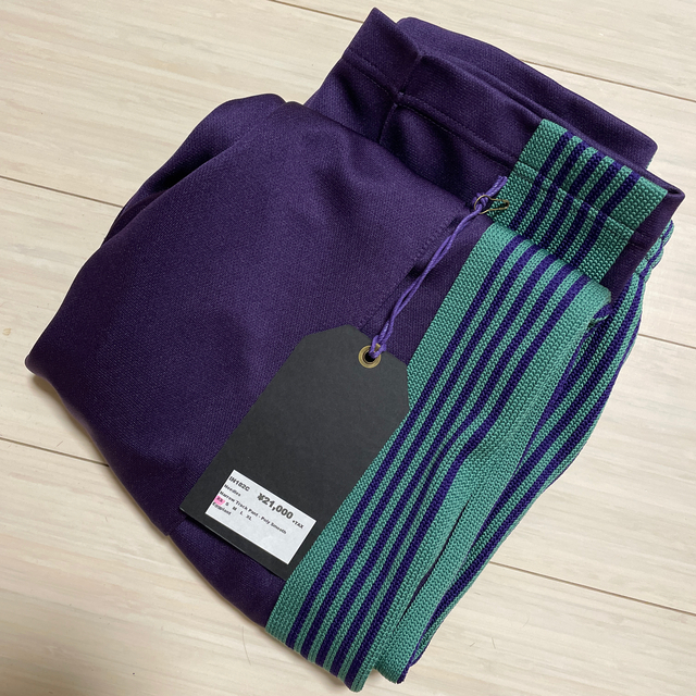 Needles - 2021ss needles トラックパンツ ナロー xs パープルの通販