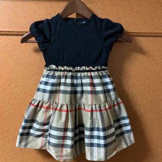 愛用 バーバリー バーバリーチェックのワンピース シルクのリボンのセット 子供服 バーバリー