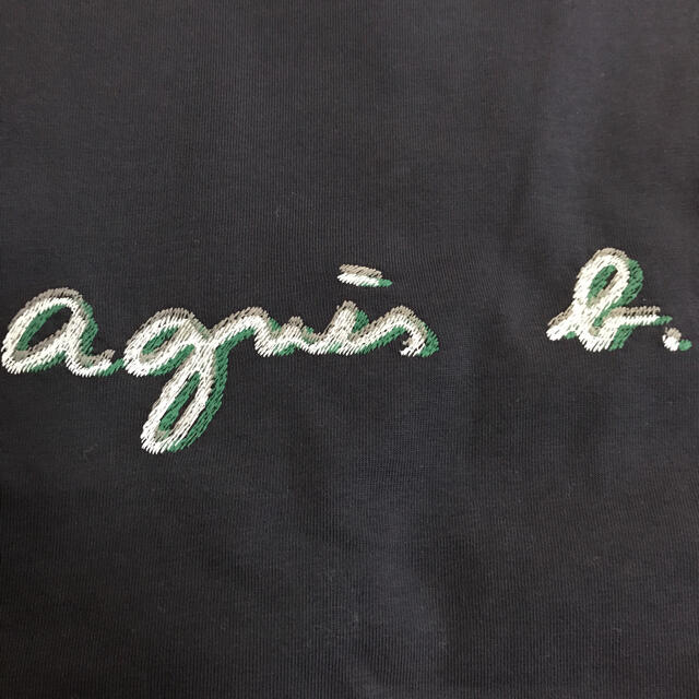 agnes b.(アニエスベー)のアニエスベー　オム　ロゴ刺繍　Tシャツ　ロゴTシャツ　ネイビー　サイズ2 メンズのトップス(Tシャツ/カットソー(半袖/袖なし))の商品写真