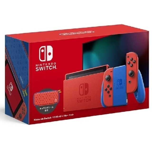 Nintendo Switch(ニンテンドースイッチ)の任天堂 Nintendo Switch マリオレッド×ブルー  エンタメ/ホビーのゲームソフト/ゲーム機本体(家庭用ゲーム機本体)の商品写真