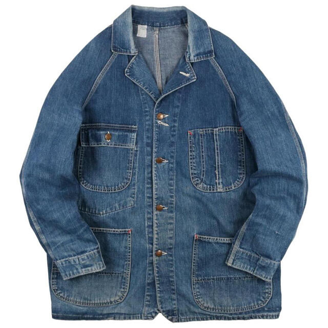 Levi's(リーバイス)の【美品】50s Pay Day ラグラン デニム カバーオールabout40  メンズのジャケット/アウター(カバーオール)の商品写真