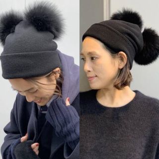 ドゥーズィエムクラス(DEUXIEME CLASSE)の新品❤︎ AP STUDIO THATS A HAT 2ポンポンCAP◆(ニット帽/ビーニー)