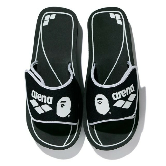 A BATHING APE(アベイシングエイプ)のA BATHING APE BAPE ARENA SANDALS 9 27 黒 メンズの靴/シューズ(サンダル)の商品写真