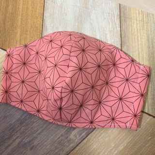 麻の葉柄　立体インナーマスク　ハンドメイド(外出用品)