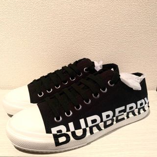 バーバリー(BURBERRY)のberry Burberry ロゴプリントツートンコットンギャバジン スニーカー(スニーカー)