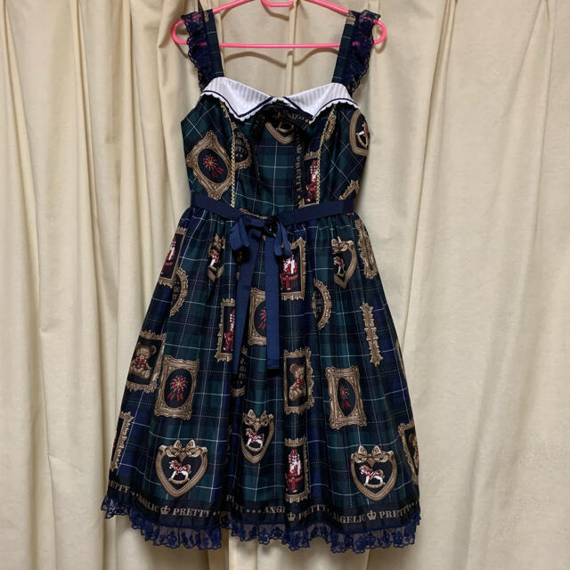 Holiday Collection ジャンパースカート&バレッタ　グリーン