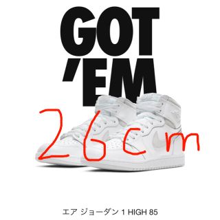 ナイキ(NIKE)のエア ジョーダン 1 HIGH '85 NEUTRAL GREY(スニーカー)