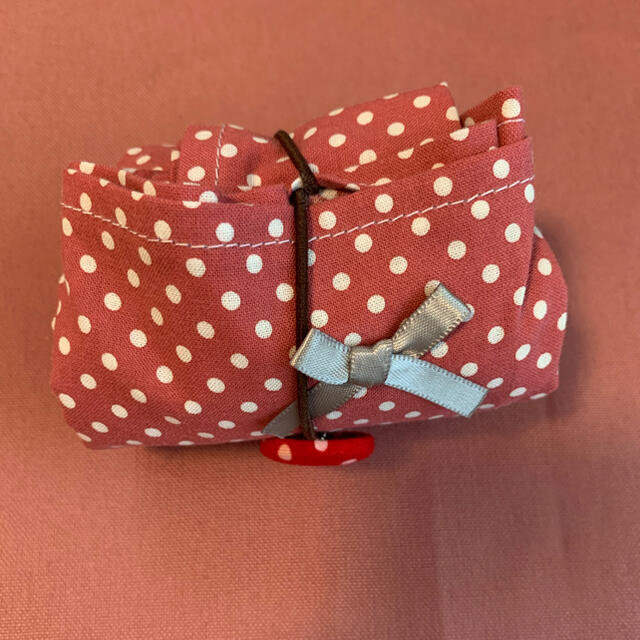 マチありエコバック　ピンクドット柄　 ハンドメイドのファッション小物(バッグ)の商品写真