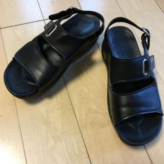 リゲッタ(Re:getA)のRe:getA ナースサンダル　黒　M(サンダル)