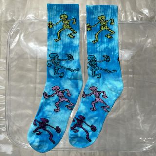 ハフ(HUF)のタイダイ グレイトフル・デッド ソックス Grateful Dead 靴下 骸骨(ソックス)