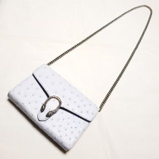 Gucci - 美品 GUCCI ディオニュソス オーストリッチ ミニ チェーン