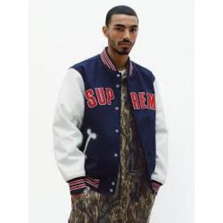 シュプリーム(Supreme)の Supreme Bone Varsity Jacket スタジャン S レザー(スタジャン)