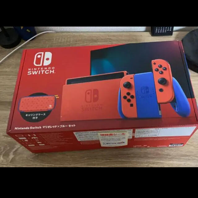 美品Nintendo Switch本体 マリオレッド×ブルー セット ネオンレッド
