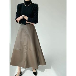 ザラ(ZARA)のBIRTHDAY BASH Aラインレザースカート(ロングスカート)