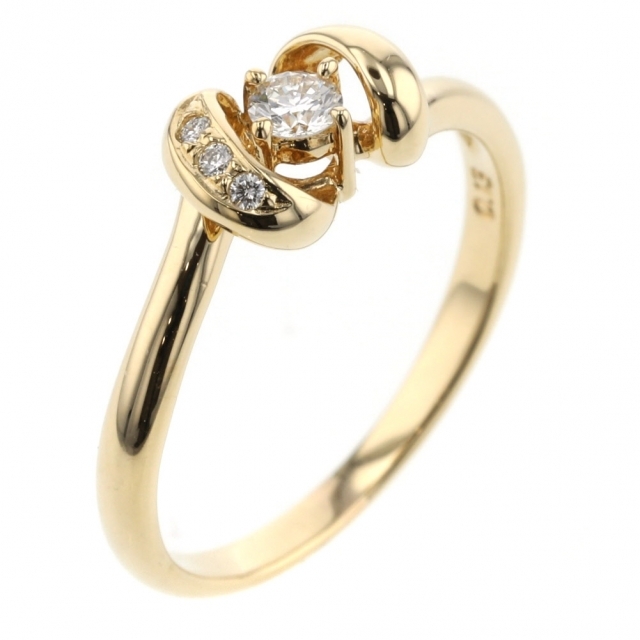 楽天カード分割】 ポンテヴェキオ 10号 3.6g D0.12ct K18WG ...