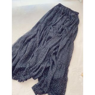 ロザリームーン(Rosary moon)のChiffon Dot Tailored Skirt(ロングスカート)