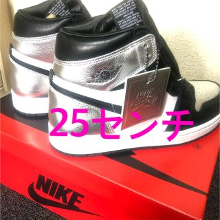 ナイキ(NIKE)のAIR JORDAN 1 WMNS HIGH OG SILVER TOE(スニーカー)