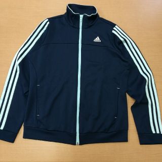 アディダス(adidas)のadidas ジャージ 上着 ジップアップ レディース S キッズ 160 紺(トレーナー/スウェット)