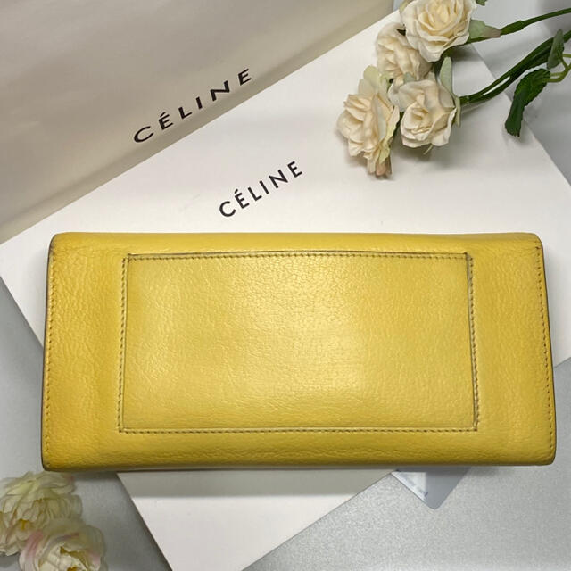 セリーヌ　CELINE 財布　イエローブランド長財布