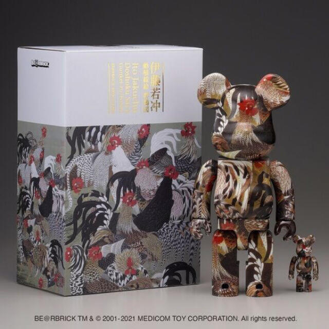 MEDICOM TOY(メディコムトイ)のBE@RBRICK 伊藤若冲「群鶏図」100% ＆ 400%  エンタメ/ホビーのフィギュア(その他)の商品写真