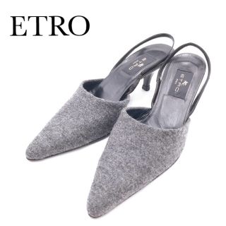 エトロ(ETRO)のエトロ ETRO サンダル ミュール グレー 23.5cm(サンダル)