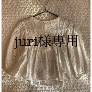 ザラキッズ(ZARA KIDS)のzara baby 白レーストップス 86(シャツ/カットソー)