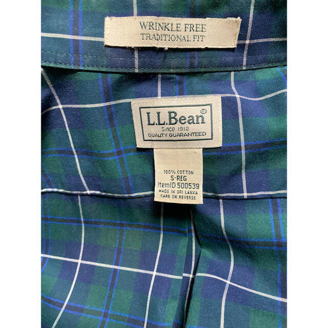 L.L.Bean(エルエルビーン)のL.L.Bean ボタンダウンシャツ　チェック　グリーン メンズのトップス(シャツ)の商品写真