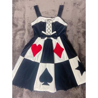 アンジェリックプリティー(Angelic Pretty)の激レア！クィーントランプジャンパースカート   屍鬼　コラボ(ひざ丈ワンピース)