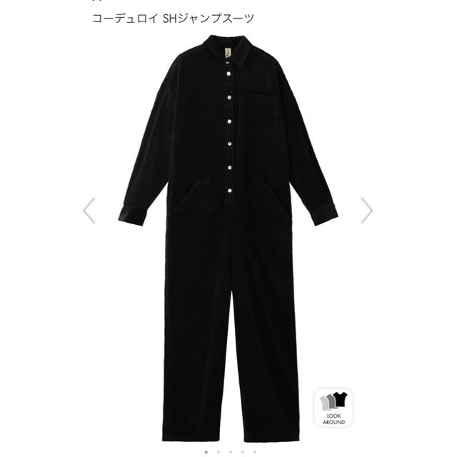 【美品】nagonstans コーデュロイジャンプスーツ　ブラック